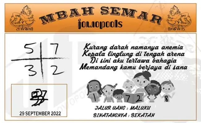 Syair HK Mbah Semar 29 September 2022